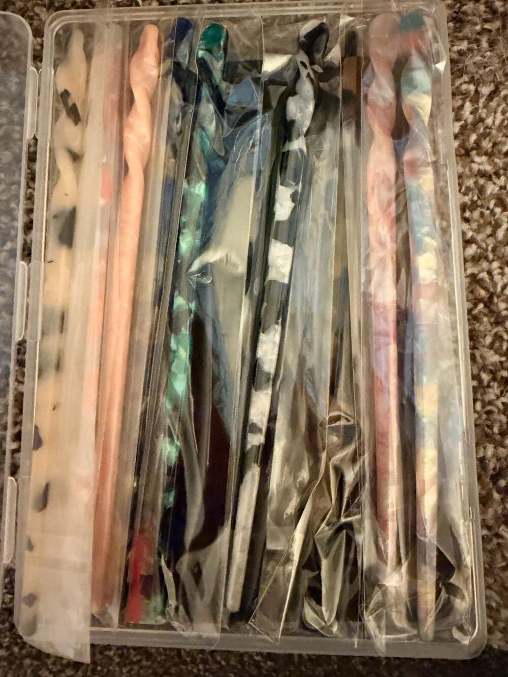 Hair Sticks Set of 10 Assorted Tortoise Shell and Leopard Print Hair Pins